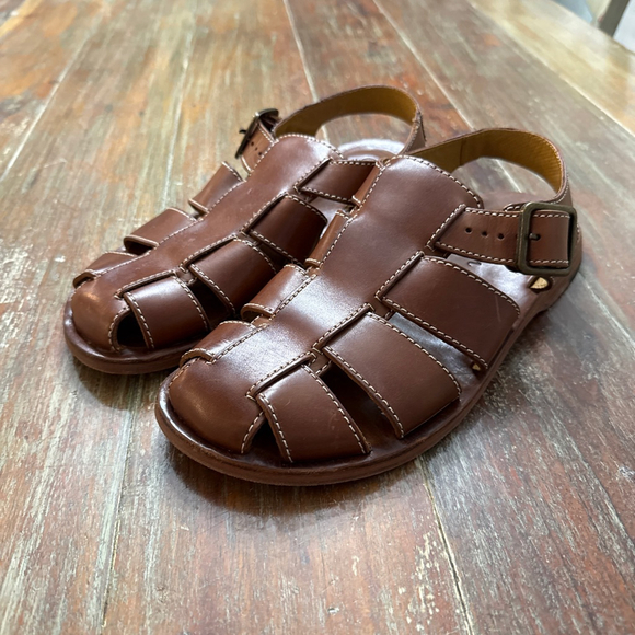 Cole Haan x Nike Air Brown Leather Fisherman Sandals 8.5 Mens Vintage main image 4